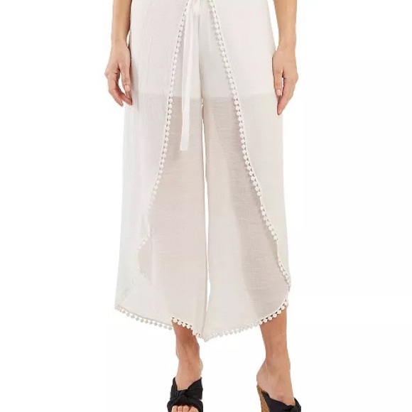 BCX White Cover up Pants - Picture 2 of 8